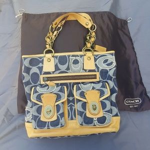 Coach Gigi Legacy Denim Tote #11582